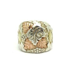 Black Hills Gold Men's Ring made of Sterling Silver and 12K gold Sz 11